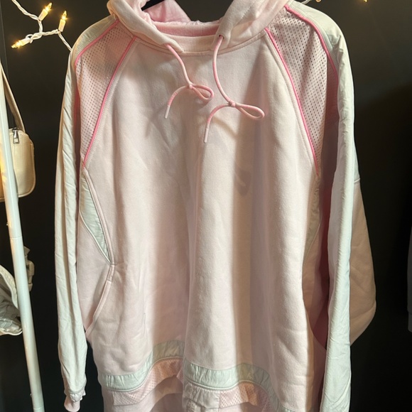 Free People Movement Pink Racing Stripe Hoodie - NWT - Picture 3 of 5